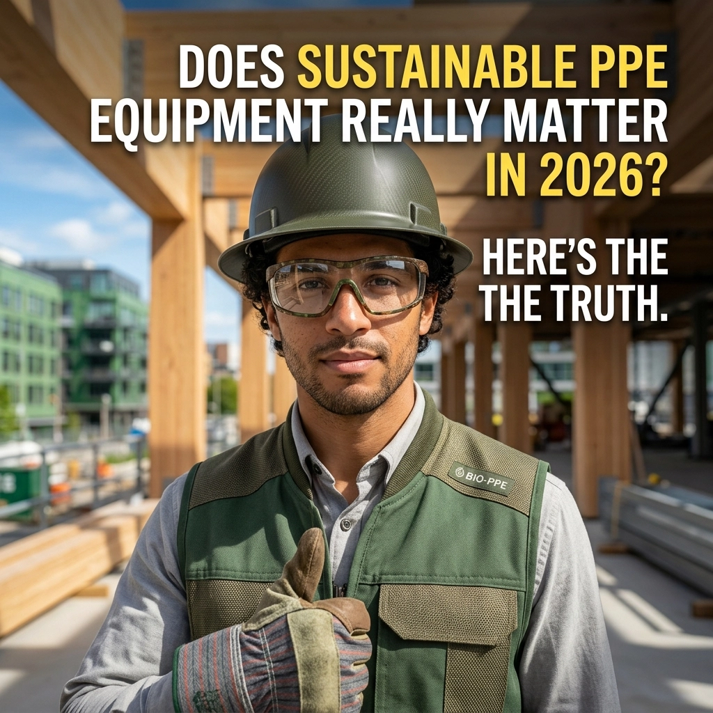 Picture of a man wear brown and green clothing and a hard hat he is also wearing safety glasses